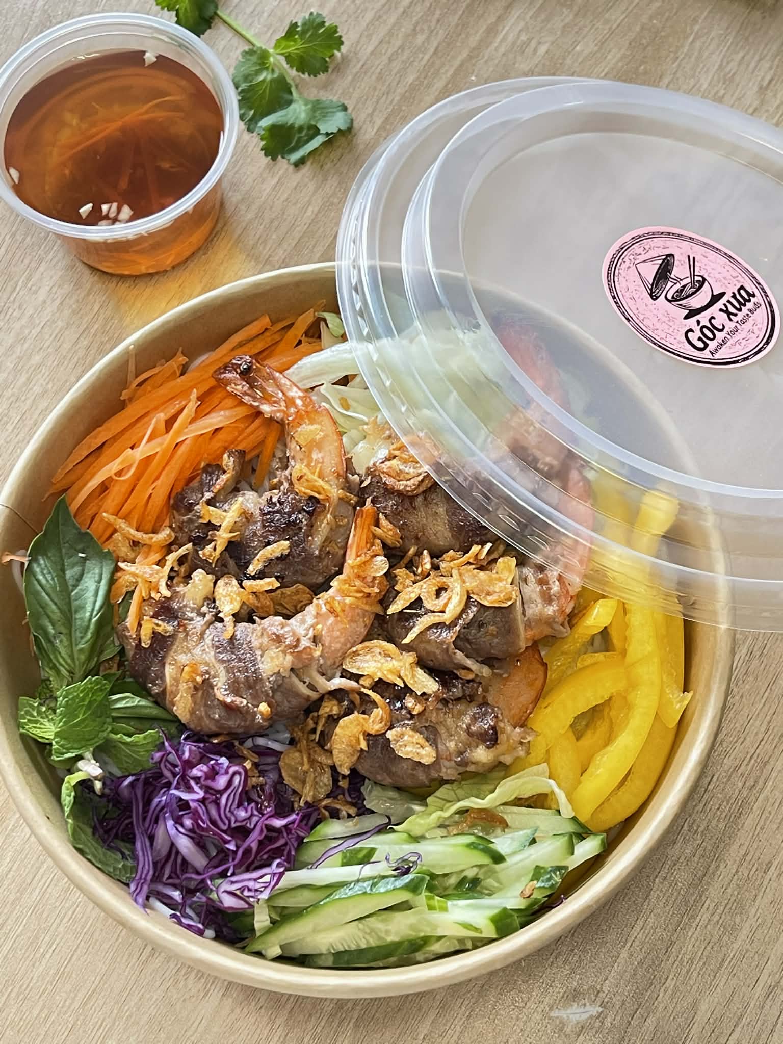 Grilled Beef-Wrapped Shrimp Vermicelli